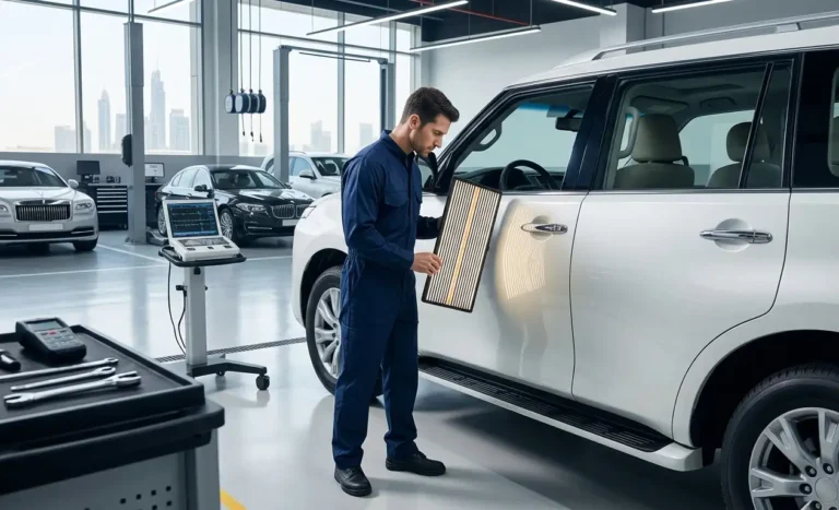 How to Repair a Dent in a Car Door