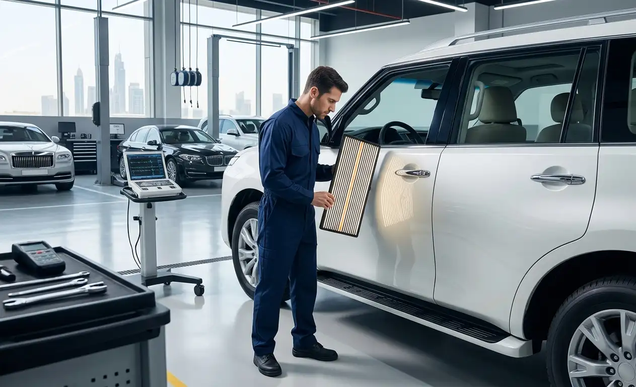 How to Repair a Dent in a Car Door